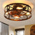 20-Inch Caged Ceiling Fan with Lights