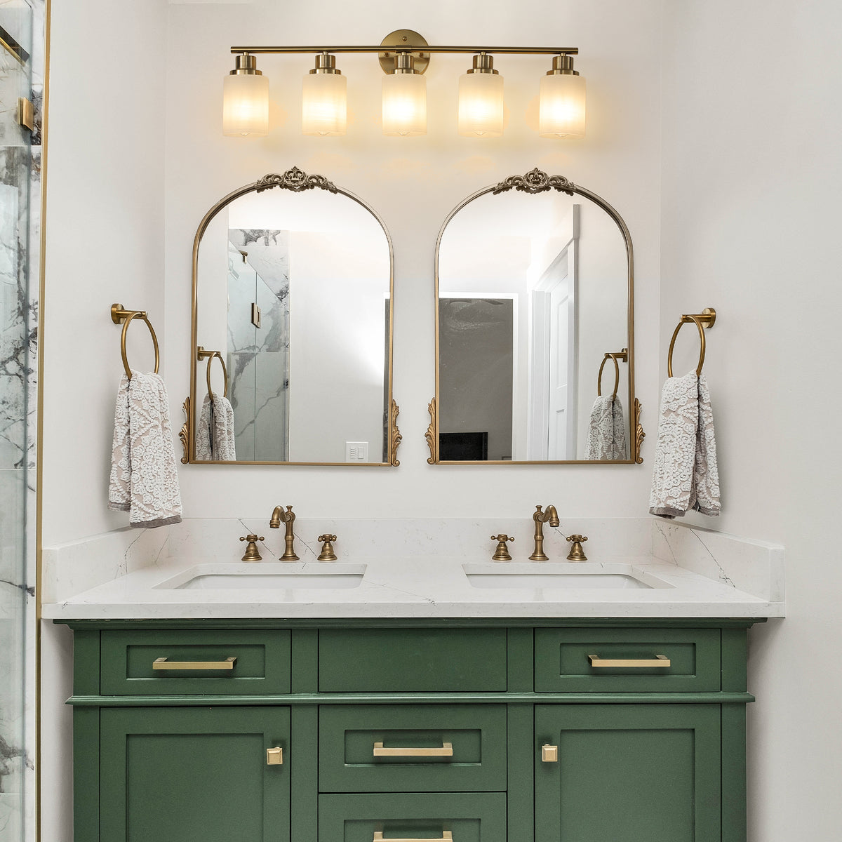 Golden Modern Bathroom Vanity Light