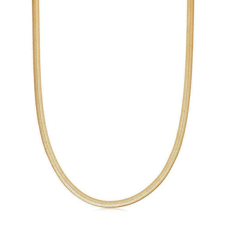 Snake Chain Herringbone Collarbone Necklace
