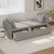 Gray Modern Linen Upholstered Chaise Lounger Daybed