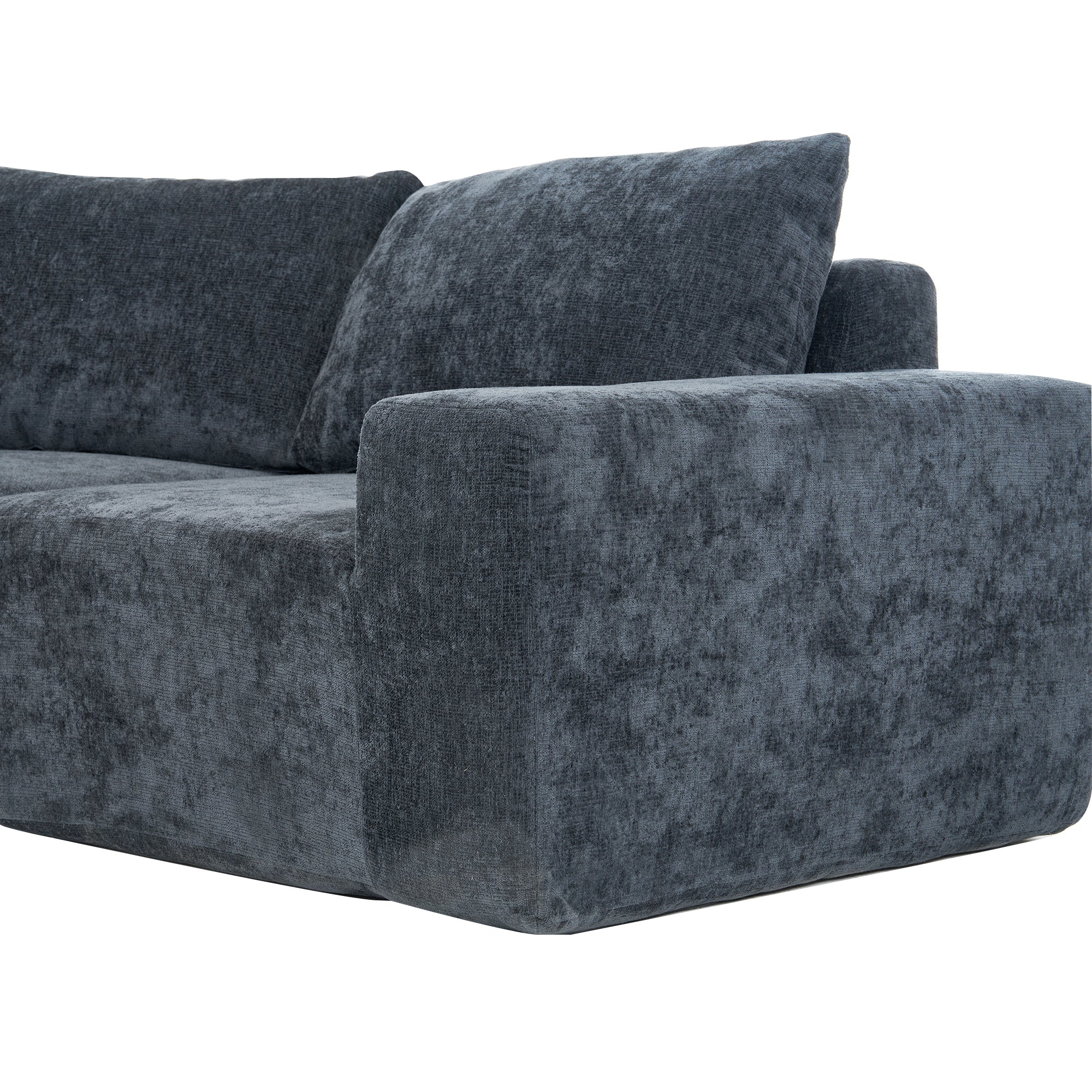 Amalfi Modular Chenille Sectional Sofa in Gray