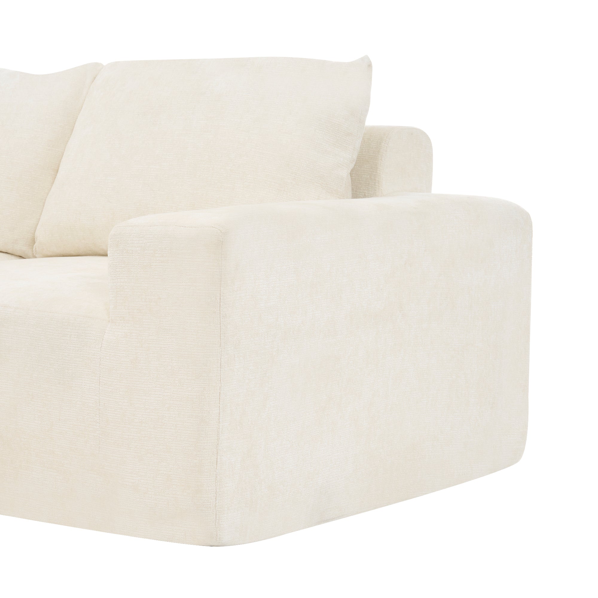 Amalfi Modular Chenille Sectional Sofa in Beige