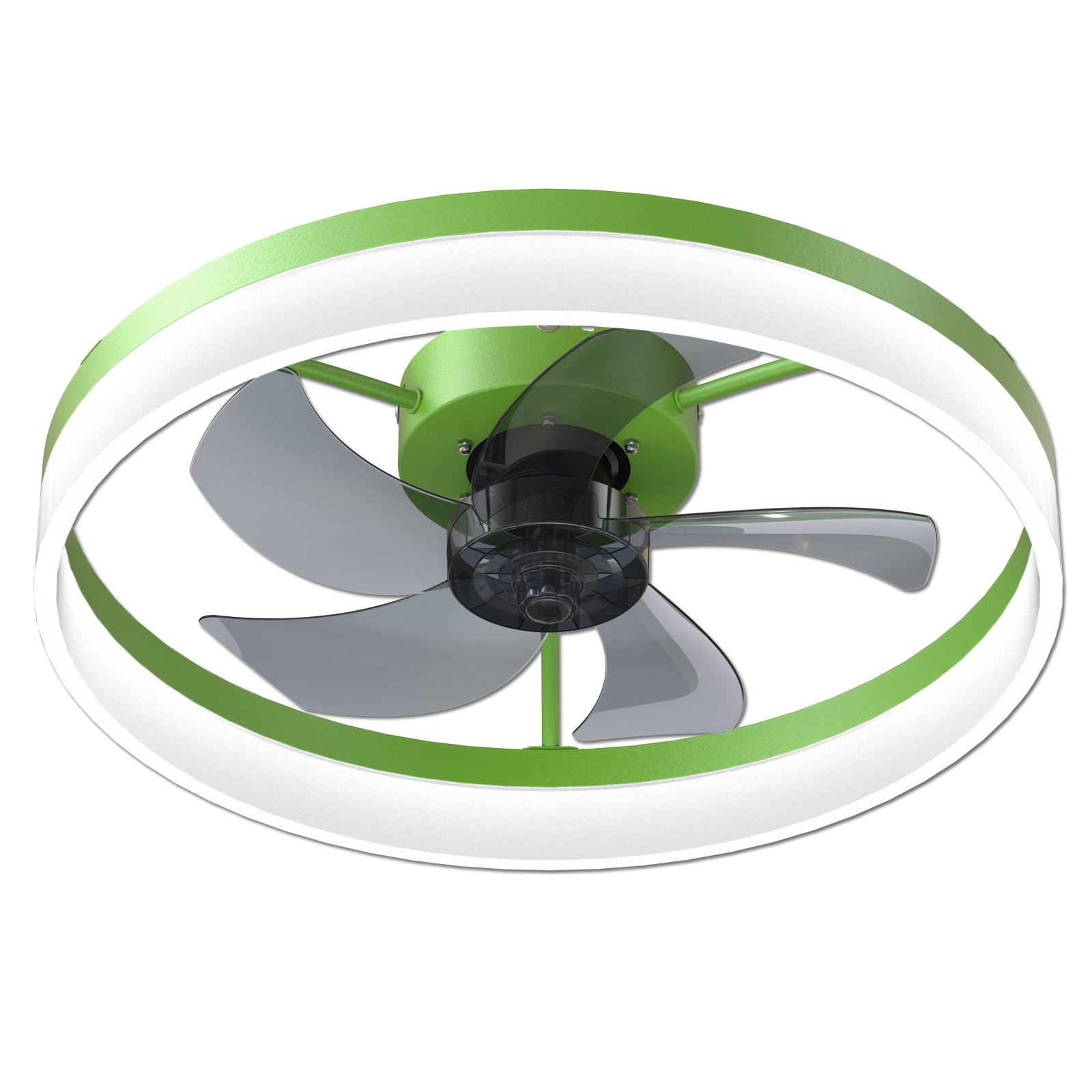 Modern Green Ceiling Fan with Lights and Remote Control