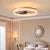 Sleek Orange Ceiling Fan with Dimmable LED Light