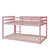 Pink Twin Over Twin Low Floor Bunk Bed