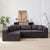 Nairobi 4-Seat Minimal Modular Sectional Sofa in Black