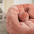 Pink Chenille Bean Shape 2-Seater Lazy Sofa