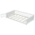 White Twin Toddler Floor Platform Bed with Built-in Book Storage Rack and Door