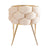 Luxury Beige Velvet Accent Chair with Gold Legs