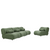 4-Seater Modular Chenille Sofa In Versatile & Comfortable Green With Cylindrical Pillows