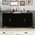 Accent Storage Cabinet Sideboard Wooden Cabinet with Metal Handles for Hallway Entryway Living Room In Black