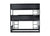 Black Twin Size Triple Rubber Wood Bunk Bed with Ladders and Detachable Design