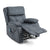 Lumbar Heating & Massage Recliner In Charcoal Fabric