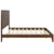 King Bed Frame in Walnut with Mid-Century Modern Design