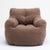 Soft Teddy Tufted Bean Bag Chair in Coffee