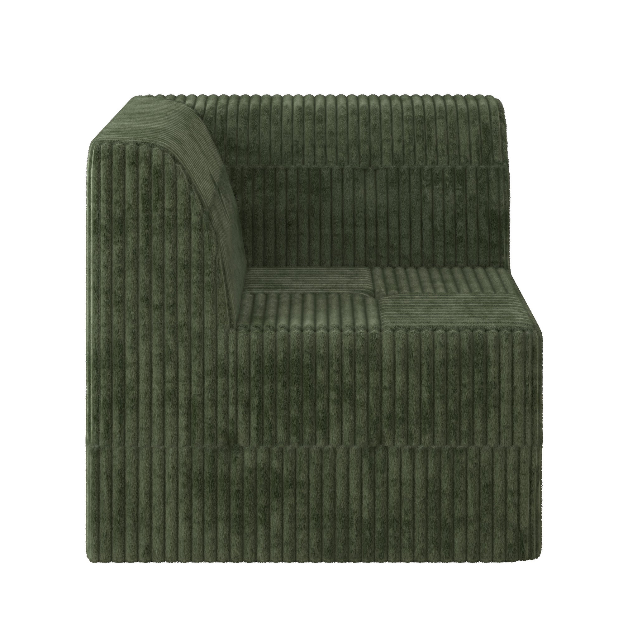 7-Seater Modular Foam Sofa In Green Minimalist Design