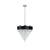 Black Velvet Accent Round Crystal Chandelier