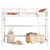 White Twin Size High Loft Bed with Inclined Ladder and Guardrails