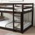 Twin Over Twin Loft Bed with Ladder in Espresso Brown