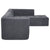 Mombasa 3-Seat Compressed Sofa in Dark Grey