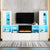 Modern TV Stand with Electric Fireplace and LED Lights for TVs Up to 75 Inches In White