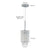 Set of 3 Chrome Hanging Crystal Pendant Light