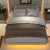 Gray Full Size Floating Bed with LED Lights Underneath