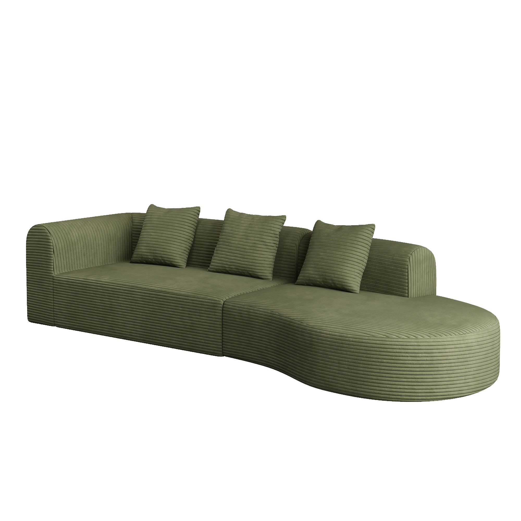 Helsinki Minimalist Modular Sofa in Green