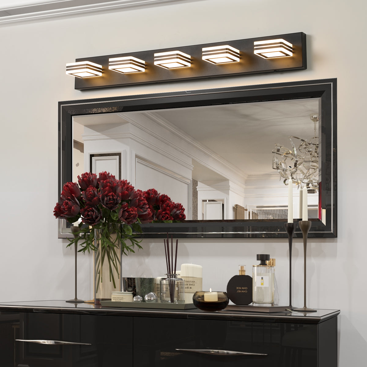 Sleek Modern 5-Light LED Vanity Light