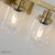 Golden 6-Light Vanity Light with Clear Glass Shades