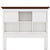 White & Walnut Full Size Bookcase Bed with Trundle and Storage