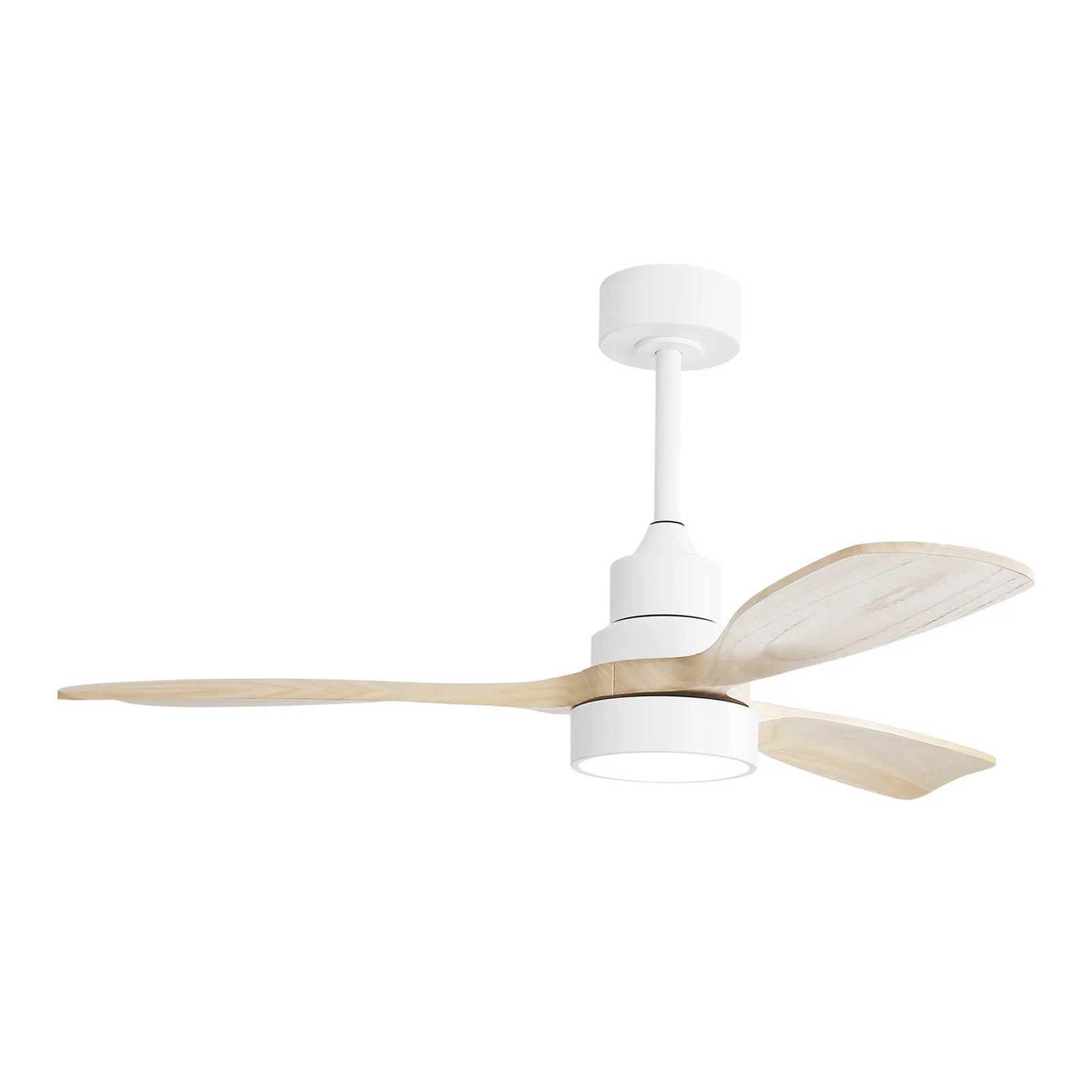 48" Nordic Inspired White Ceiling Fan with Light