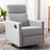 Modern Gray Upholstered Swivel Recliner Chair