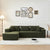 Lusaka 4-Seat Modern Sectional Sofa in Green