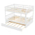 Convertible White Full Over Full Bunk Bed with Trundle