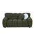 Olive Green Boucle Rolled Arm Split Back Marshmallow Sofa