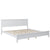 Solid Wood White King Size Wooden Platform Bed with Headboard