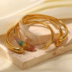 Load image into Gallery viewer, Accented Classy Bangle Cuff Bracelets
