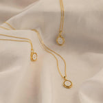 Load image into Gallery viewer, Accented Initial Chain Charm Necklace
