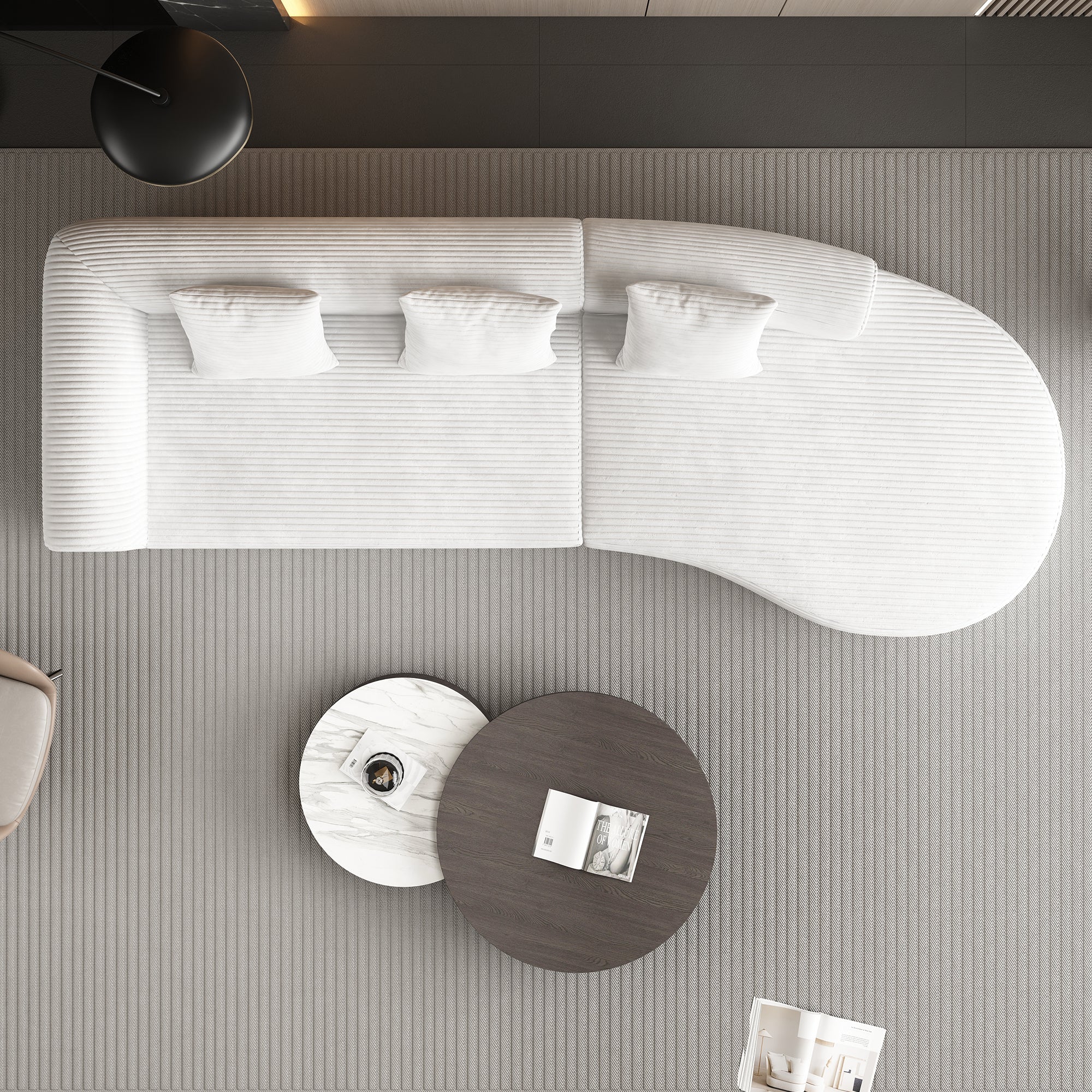 Helsinki Minimalist Modular Sofa in White