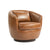 Light Brown Upholstered Accent Swivel Chair