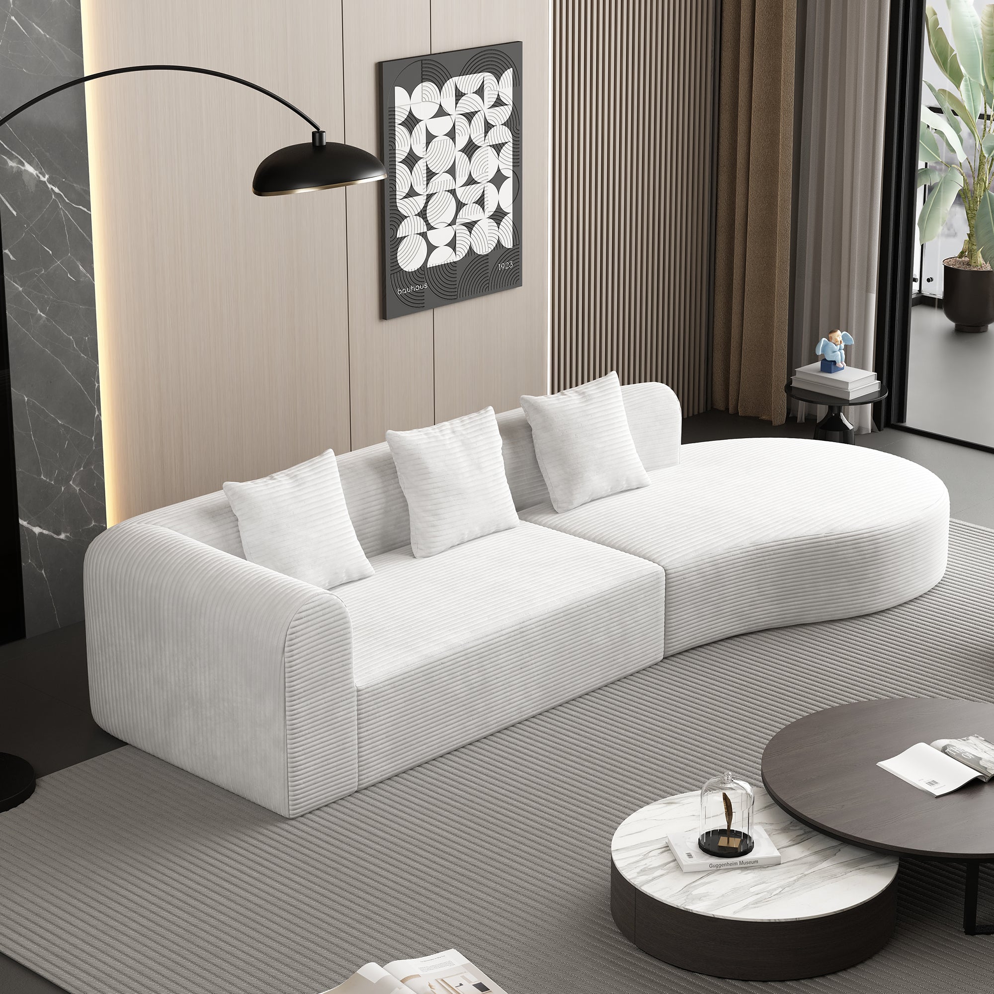 Helsinki Minimalist Modular Sofa in White