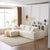 Dakar 4-Seat Minimalist Modular Sofa in White