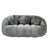 Gray Chenille Bean Shape 2-Seater Lazy Sofa