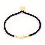 Load image into Gallery viewer, Adjustable Angled Serif Letter Initial Bracelets
