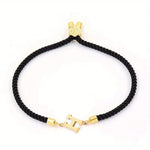 Load image into Gallery viewer, Adjustable Angled Serif Letter Initial Bracelets
