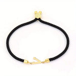 Load image into Gallery viewer, Adjustable Angled Serif Letter Initial Bracelets
