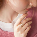 Load image into Gallery viewer, Adjustable Classy Gold Leaf Ring
