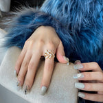 Load image into Gallery viewer, Adjustable Classy Gold Leaf Ring
