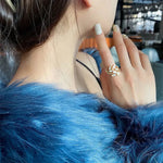 Load image into Gallery viewer, Adjustable Classy Gold Leaf Ring
